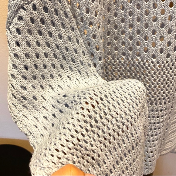 Baby Blue Round Neck Crop Knit Sweater NWT - Picture 6 of 10